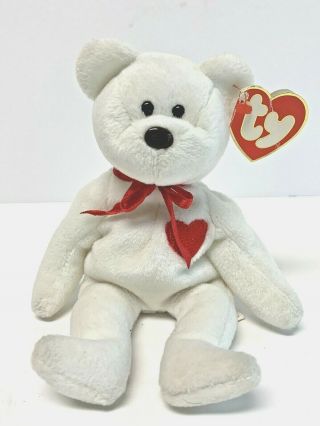 Ty Beanie Babies “valentino” The Brown Nose Bear 3rd/2nd Generation