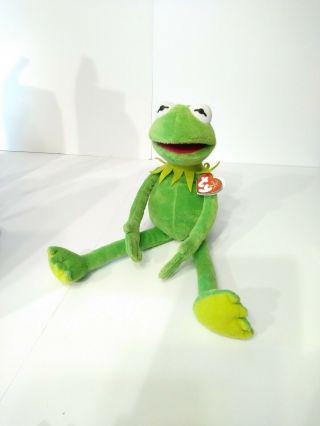 Ty Buddies (medium) Kermit The Frog In The Muppets Mwmt 2015 Retired