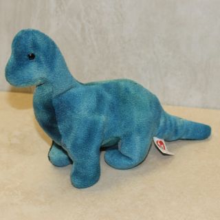 Bronty (dinosaur) - No Hang Tag - 1st Or 2nd Gen Tush Ty Beanie Baby (sp)