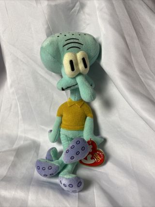 Ty Beanie Baby - Squidward Tentacles (spongebob Squarepants) With Tags