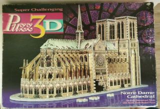 Puzz3d Milton Bradley Notre Dame Cathedral Paris France 952 Piece 3d Puzzle