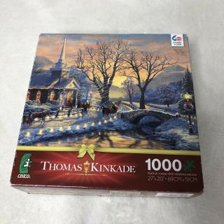 Thomas Kinkade 1000 Piece Puzzle Christmas Winter Holiday Evening Sleigh Ride