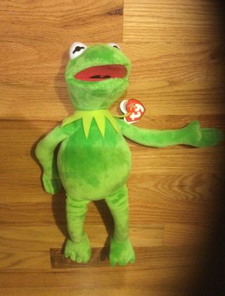 Ty Kermit The Frog Muppets Beanie Buddy 16 " -