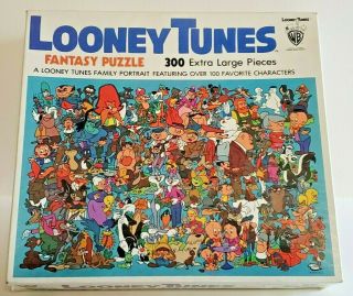Vintage Looney Tunes Fantasy 300 Piece Puzzle Whitman 1981 Complete Bugs Bunny,