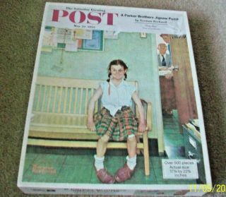 Vintage Saturday Evening Post Parker Bros.  Jigsaw Puzzle May 23 1953 " Tom Boy "