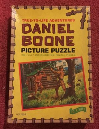 Vintage Daniel Boone True - To - Life Adventures Jigsaw Puzzle - Complete