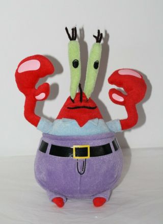 Ty Mr.  Krabs Spongebob Squarepants 8 " Beanie Plush Stuffed Toy 2012 (no Tag)