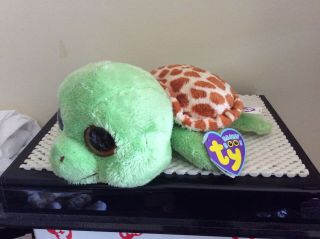 Ty Beanie Boo Sandy The Sea Turtle 1st Version For The Audubon Inst.  6 "
