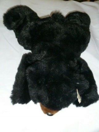 Ty Classic 1996 Plush Black Bear Paws Stuffed Beanie 18 " Long Laying Down