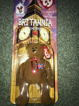 Mcdonalds Ty Beanie Baby Britannia The Bear Rare With Tag Errors 1999