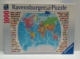 Ravensburger Political World Map 1000 Piece Jigsaw Puzzle 19 6333