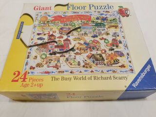 Ravensburger 1996 The Busy World Of Richard Scarry 24 Pc Giant Floor Puzzle 2,