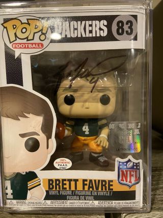 Brett Favre Signed Funko Pop 83 Green Bay Packers Hand Signed Paas