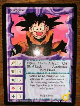Goten - Rare - Nm - Ani - Mayhem Dragon Ball Z - Dbz - 1997 - Card Game - Saiyan