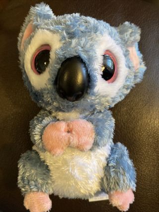 Rare Ty Beanie Boo 6 " Kooky The Gray Koala Bear Plush Solid Pink Eyes No Tag