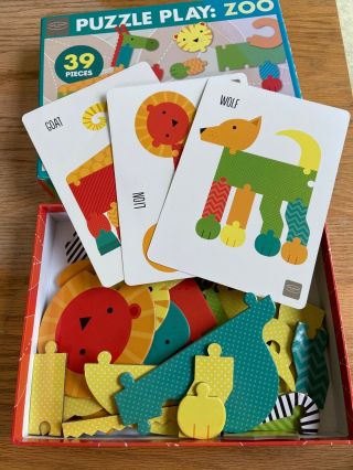 Puzzle Play Zoo Animals 39 Piece Puzzles Preschool Kindergarten Kids Game Toy