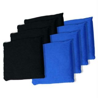 Black And Blue Cornhole Bags,  Set Of 8