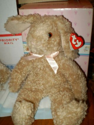 Ty Beanie Baby Baby Curly Bunny Sitting Rabbit 1992