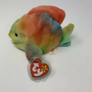 Ty Beanies Beanie Babies Coral The Fish Colors Style 4079 Mwmt 1995