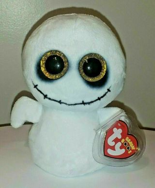 2020 - Ty Beanie Boos - Spike The Halloween Ghost (6 Inch) Mwmt - In Hand