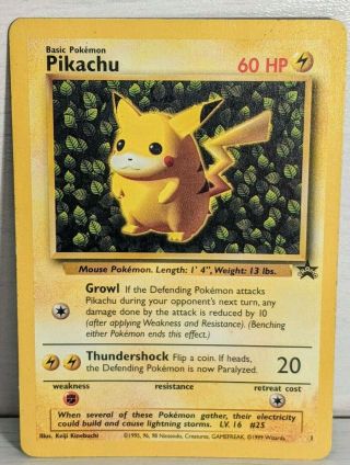 Pokemon Pikachu Promotional Rare Pokemon Card