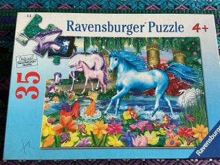 35 Piece Puzzle Ravensburger Fantasy Friends Unicorns And Complete