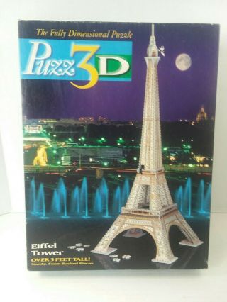 Puzz3d 4413 Eiffel Tower,  Paris France 703 Pc 3 - D Jigsaw Puzzle By Mb