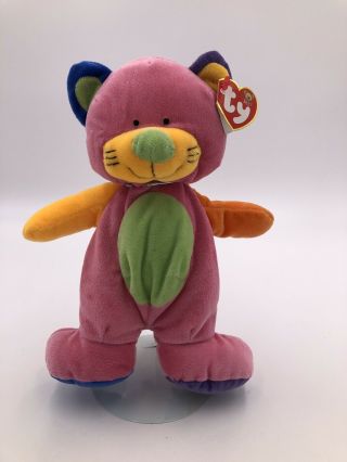 Ty Pluffies Kitty Cat Pink Purple Blue Green Plush Love To Baby 2005