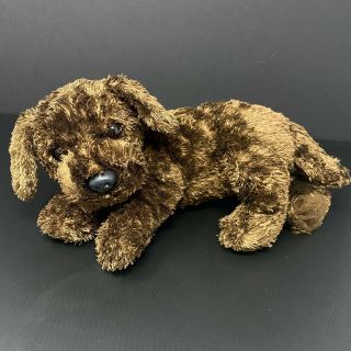 Ty Nuzzle Plush Dark Brown Puppy Dog 12 " Chocolate Lab Stuffed Animal 2001 Lovey