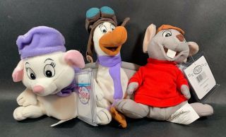 Disney Store Rescuers Bernard Bianca & Orville Plush Bean Bag With Tags
