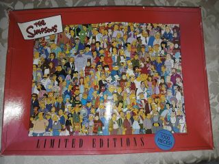2001 The Simpsons 1000 Piece Jigsaw Puzzle Limited Edition Complete Set
