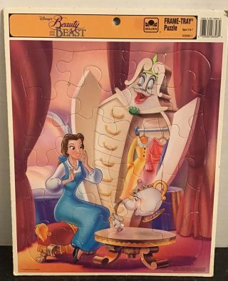 Golden Walt Disney Beauty And The Beast Tea Party 24 Piece Frame Tray Puzzle