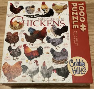 Cobble Hill Nobody Here But Us Chickens Chicken Quotes 1000 Piece Jigsaw Puzzle