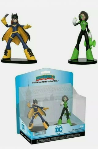 DC Funko HeroWorld Green Lantern & Batgirl 2 pack.  MIMB Core Set FS Series 8 2