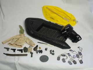 Gi Joe Dingy,  Life Raft And Assorted Accessories