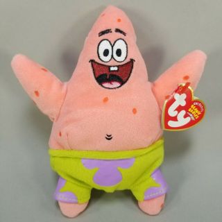 Nwt 2004 Ty Beanie Babies Patrick Star 7 " Stuffed Plush Spongebob Squarepants