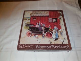 Norman Rockwell 800 Piece Puzzle.  Jaymar.  19x19 Inches Model T Boss Of The Road