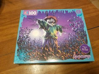 The Scarecrow Walks At Midnight - Goosebumps Jigsaw Puzzle Mb 100 Piece Vintage