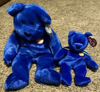 Ty Beanie Baby/buddy Clubby I The Bear With Tag Retired Dob: July 7th,  1998.
