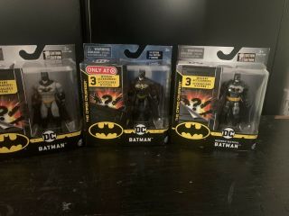 3 Batman 4” Figures With Mystery Accessories