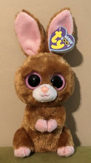 Ty Beanie Babies Boos 6 " Hopson The Brown Bunny Rabbit With Tags
