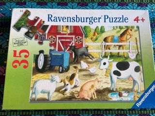 35 Piece Puzzle Ravensburger Barnyard Friends Farm And Complete