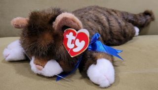 Ty Beanie Classic Spice The Brown Cat Plush Retired 1997 Tag