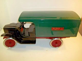 1920s Buddy L " Express Line " Delivery Truck,  Pressed Steel - Restored