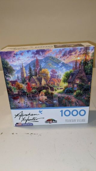 Cra - Z - Art 1000 Pc Jigsaw Puzzle By Abraham Hunter Mountain Village Fall Color