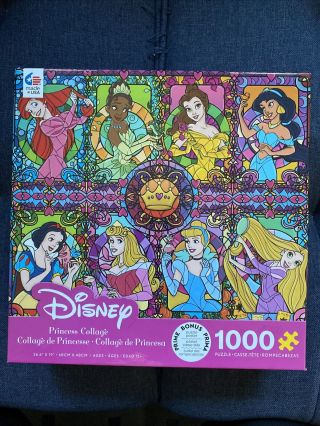 1000 Piece Puzzle Disney Princess Collage Stained Glass Princesses Ceaco