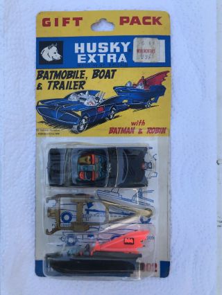 Batmobile,  Bat Boat And Trailer Husky Extra Gift Pack No.  3002