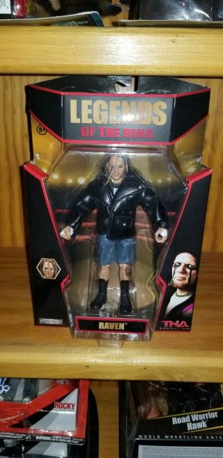 Tna Raven Legends Of The Ring Wrestling Figure Impact Exclusive Wwe Ecw Moc