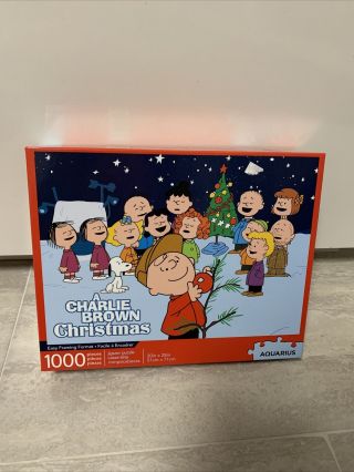 A Charlie Brown Christmas 1000 Piece Jigsaw Puzzle Aquarius 20”x28” Complete