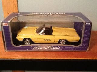 Anson 1/18 Scale 1963 Ford Thunderbird Metal Die - Cast Classic Collectible (nib)